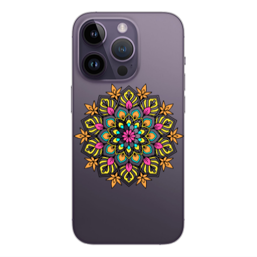 Apple iPhone 14 Pro  Mandala D6 Transparent Silicone TPU Θήκη