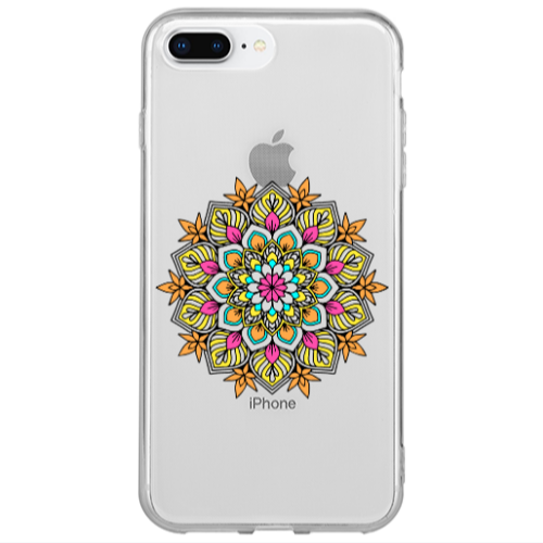 Apple iPhone 7 Plus Mandala D6 Transparent Silicone TPU Θήκη