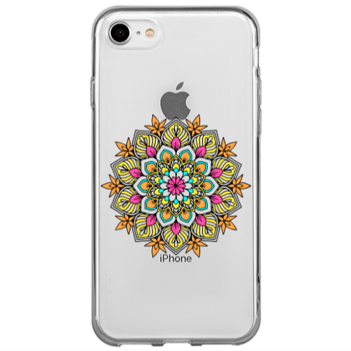 Apple iPhone SE 2020 Mandala D6 Transparent Silicone TPU Θήκη