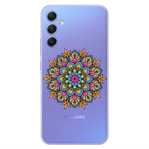 Samsung A34 Mandala D6 Transparent Silicone TPU Θήκη