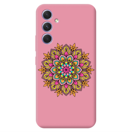 Samsung A54 Mandala D6 Pink Colored Silicone TPU Θήκη