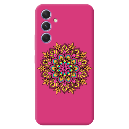 Samsung A54 Mandala D6 Fuchsia Colored Silicone TPU Θήκη