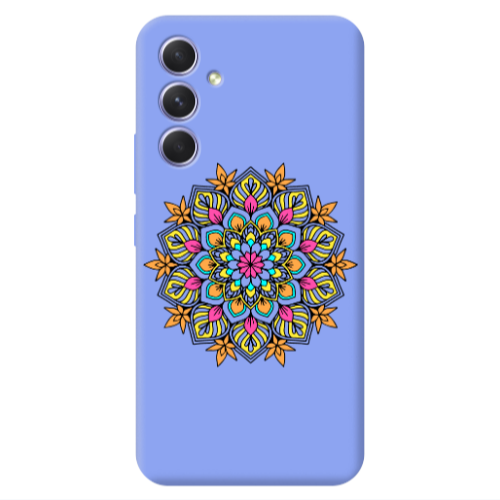Samsung A54 Mandala D6 Light Purple Colored Silicone TPU Θήκη