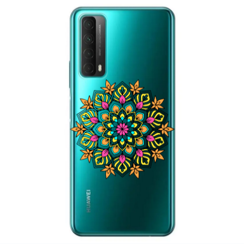 Huawei P Smart 2021 Mandala D6 Transparent Silicone TPU Θήκη
