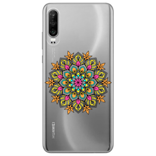 Huawei P30 Mandala D6 Transparent Silicone TPU Θήκη