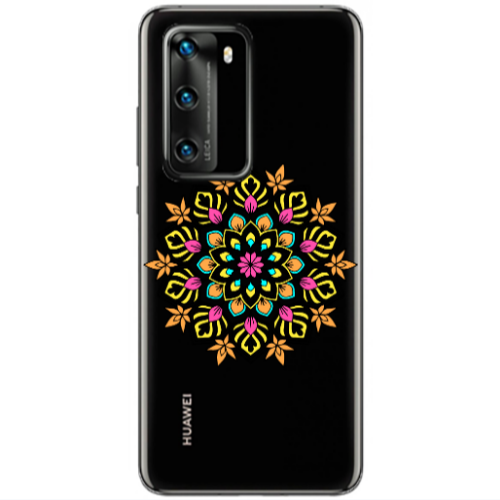 Huawei P40 Mandala D6 Transparent Silicone TPU Θήκη