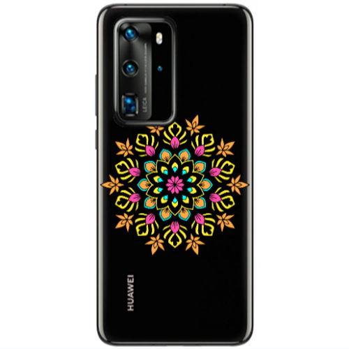 Huawei P40 Pro Mandala D6 Transparent Silicone TPU Θήκη