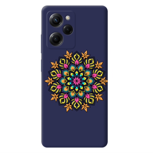 Xiaomi Poco X5 Pro Mandala D6 Dark blue Colored Silicone TPU Θήκη