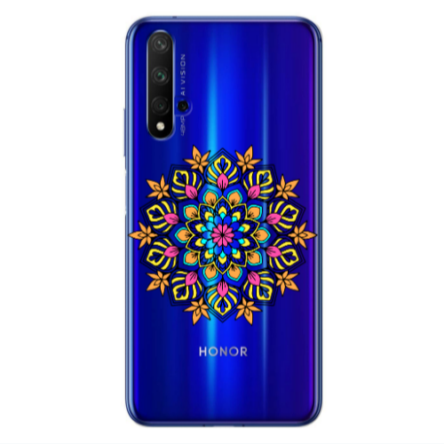 Huawei Nova 5 T Mandala D6 Transparent Silicone TPU Θήκη