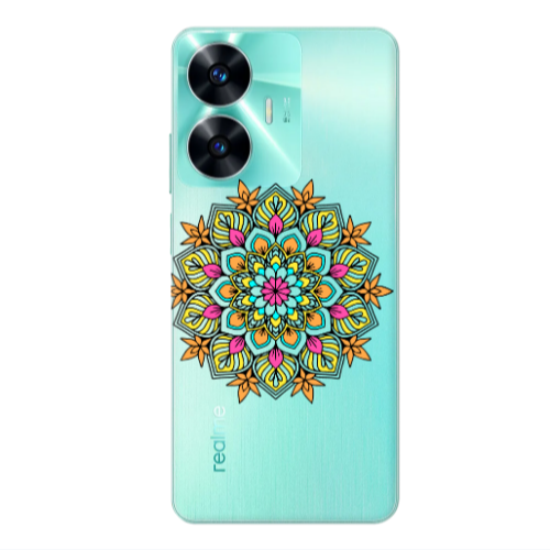 Realme C55 Mandala D6 Transparent Silicone TPU Θήκη