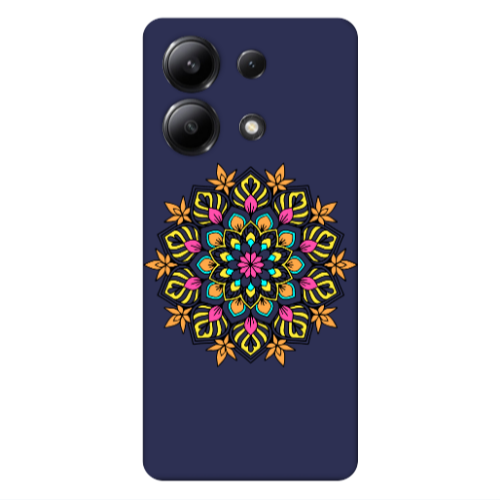 Xiaomi Redmi Note 13 4G Mandala D6 Dark blue Colored Silicone TPU Θήκη