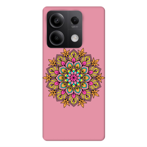 Xiaomi Redmi Note 13Pro 5G Mandala D6 Pink Colored Silicone TPU Θήκη