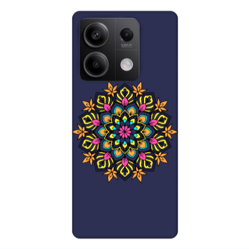 Xiaomi Redmi Note 13Pro 5G Mandala D6 Dark blue Colored Silicone TPU Θήκη