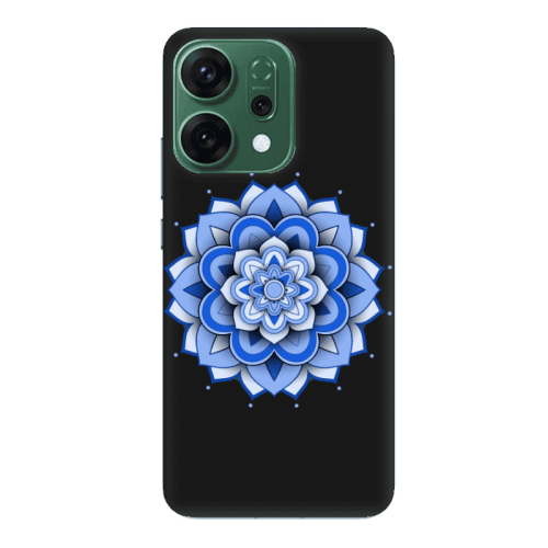 Oppo RENO 14 Manadala D9 Black Colored Silicone TPU Θήκη