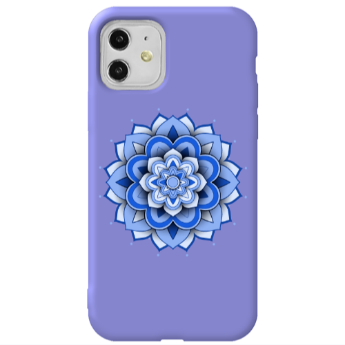 Apple iPhone 11  Manadala D9 Purple Colored Silicone TPU Θήκη