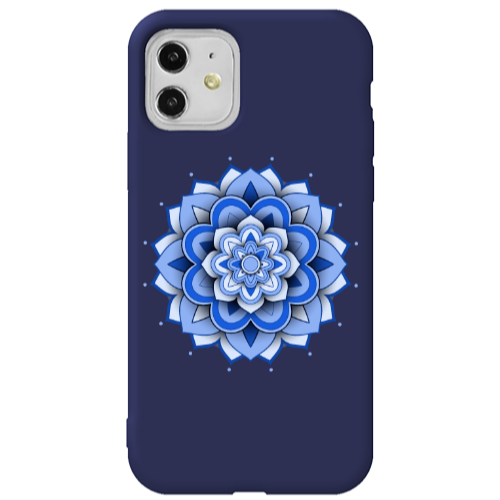Apple iPhone 11  Manadala D9 Dark blue Colored Silicone TPU Θήκη