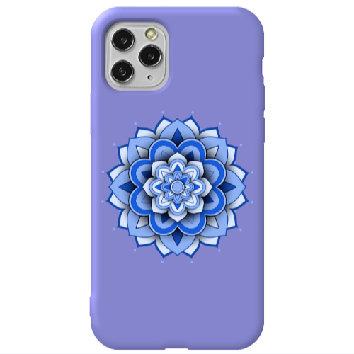 Apple iPhone 11 Pro Manadala D9 Purple Colored Silicone TPU Θήκη