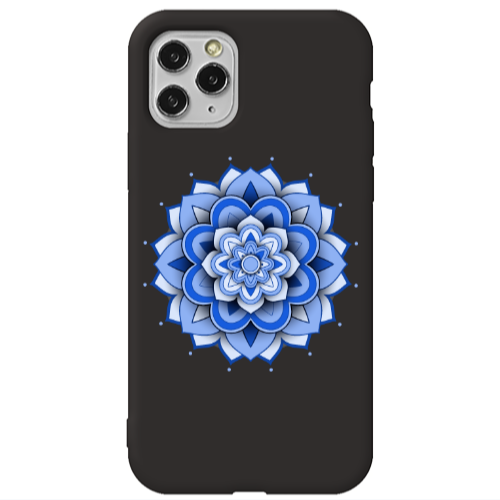 Apple iPhone 11 Pro Manadala D9 Black Colored Silicone TPU Θήκη