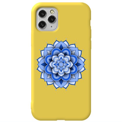 Apple iPhone 11 Pro Manadala D9 Yellow Colored Silicone TPU Θήκη