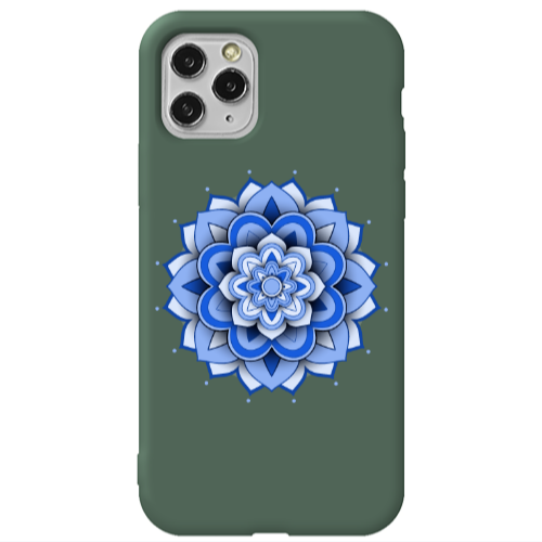 Apple iPhone 11 Pro Manadala D9 Dark Green Colored Silicone TPU Θήκη