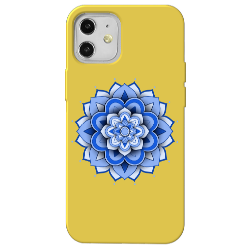 Apple iPhone 12 Manadala D9 Yellow Colored Silicone TPU Θήκη