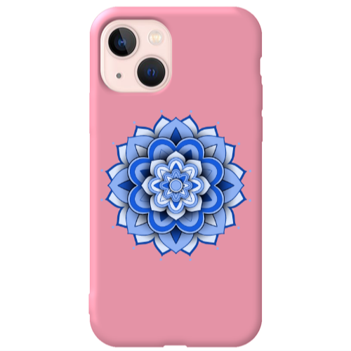Apple iPhone 13 Manadala D9 Pink Colored Silicone TPU Θήκη