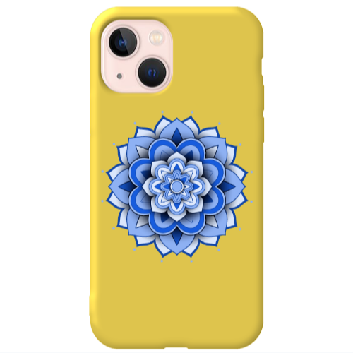 Apple iPhone 13 Manadala D9 Yellow Colored Silicone TPU Θήκη