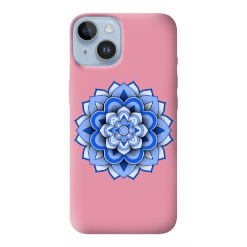 Apple iPhone 14  Manadala D9 Pink Colored Silicone TPU Θήκη