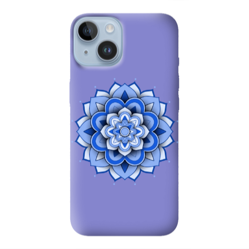 Apple iPhone 14 Plus Manadala D9 Purple Colored Silicone TPU Θήκη