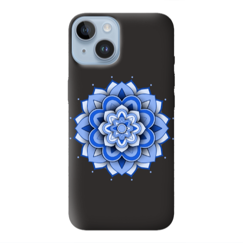 Apple iPhone 14 Plus Manadala D9 Black Colored Silicone TPU Θήκη