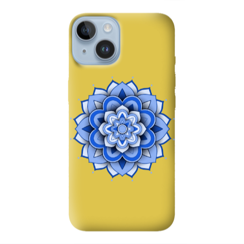 Apple iPhone 14 Plus Manadala D9 Yellow Colored Silicone TPU Θήκη
