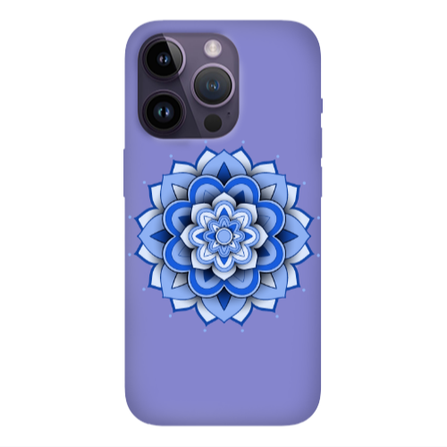 Apple iPhone 14 Pro  Manadala D9 Purple Colored Silicone TPU Θήκη
