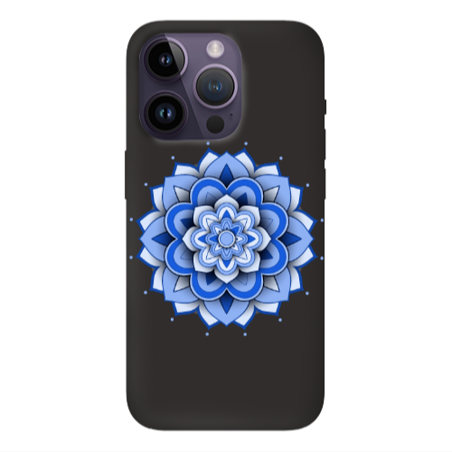 Apple iPhone 14 Pro  Manadala D9 Black Colored Silicone TPU Θήκη