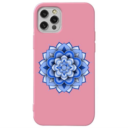 Apple iPhone 13 Pro Manadala D9 Pink Colored Silicone TPU Θήκη