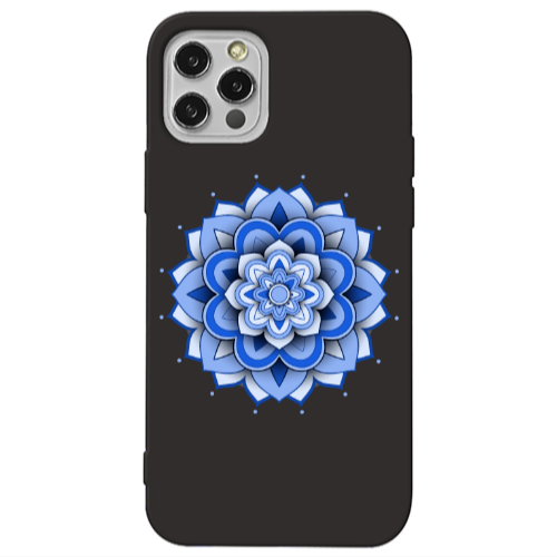 Apple iPhone 13 Pro Manadala D9 Black Colored Silicone TPU Θήκη