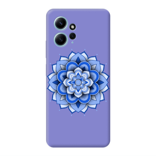 Xiaomi Redmi Note 12 4G Manadala D9 Purple Colored Silicone TPU Θήκη