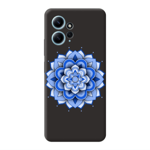 Xiaomi Redmi Note 12 4G Manadala D9 Black Colored Silicone TPU Θήκη