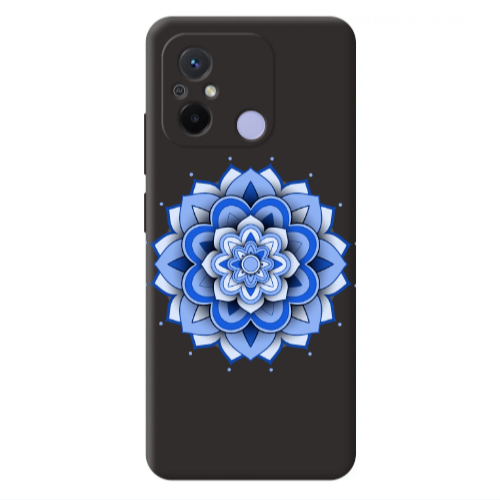 Xiaomi Redmi 12C Manadala D9 Black Colored Silicone TPU Θήκη