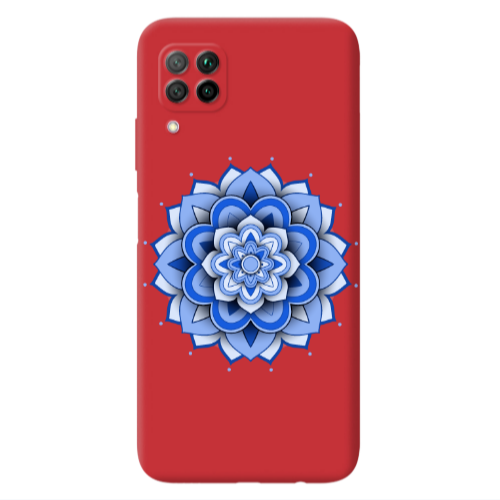 Huawei P40 Lite Manadala D9 Red Colored Silicone TPU Θήκη