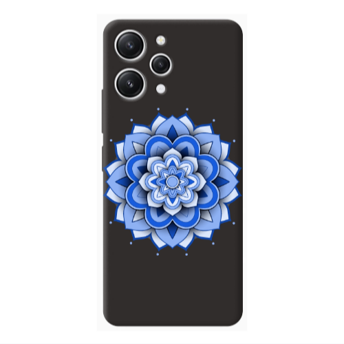 Xiaomi Redmi 12 Manadala D9 Black Colored Silicone TPU Θήκη