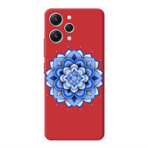 Xiaomi Redmi 12 Manadala D9 Red Colored Silicone TPU Θήκη