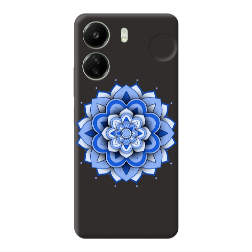 Xiaomi Redmi 13C Manadala D9 Black Colored Silicone TPU Θήκη