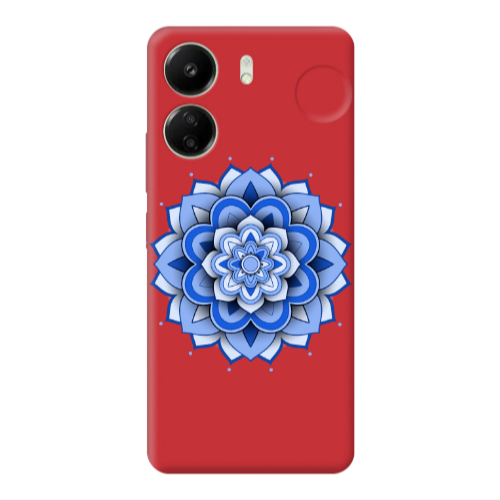 Xiaomi Redmi 13C Manadala D9 Red Colored Silicone TPU Θήκη