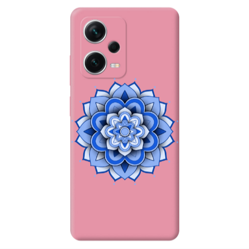 Xiaomi Poco X5 Manadala D9 Pink Colored Silicone TPU Θήκη