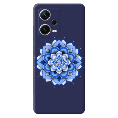 Xiaomi Poco X5 Manadala D9 Dark blue Colored Silicone TPU Θήκη