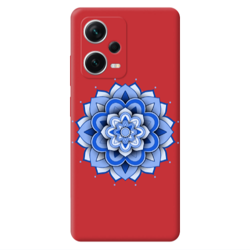 Xiaomi Poco X5 Manadala D9 Red Colored Silicone TPU Θήκη