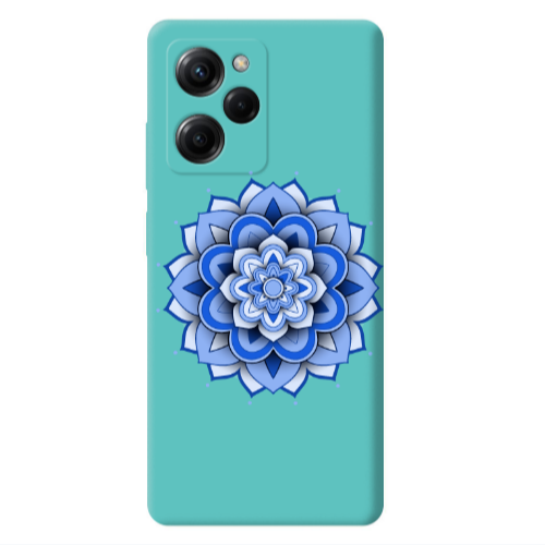 Xiaomi Poco X5 Pro Manadala D9 Turquoise Colored Silicone TPU Θήκη