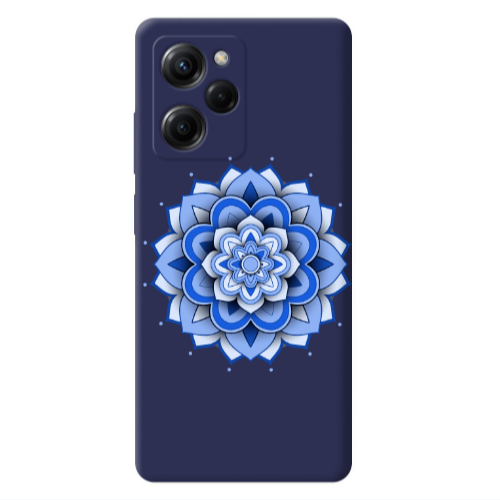 Xiaomi Poco X5 Pro Manadala D9 Dark blue Colored Silicone TPU Θήκη