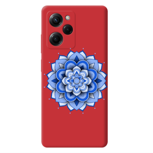 Xiaomi Poco X5 Pro Manadala D9 Red Colored Silicone TPU Θήκη