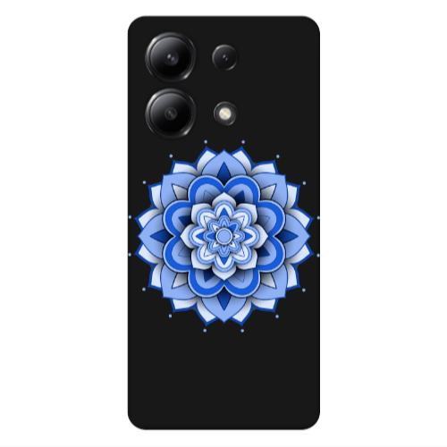 Xiaomi Redmi Note 13 4G Manadala D9 Black Colored Silicone TPU Θήκη